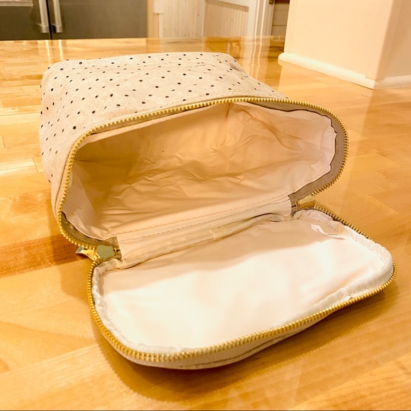 {Kate Spade} Zip Polkadot Makeup Bag NWOT - Picture 10 of 16